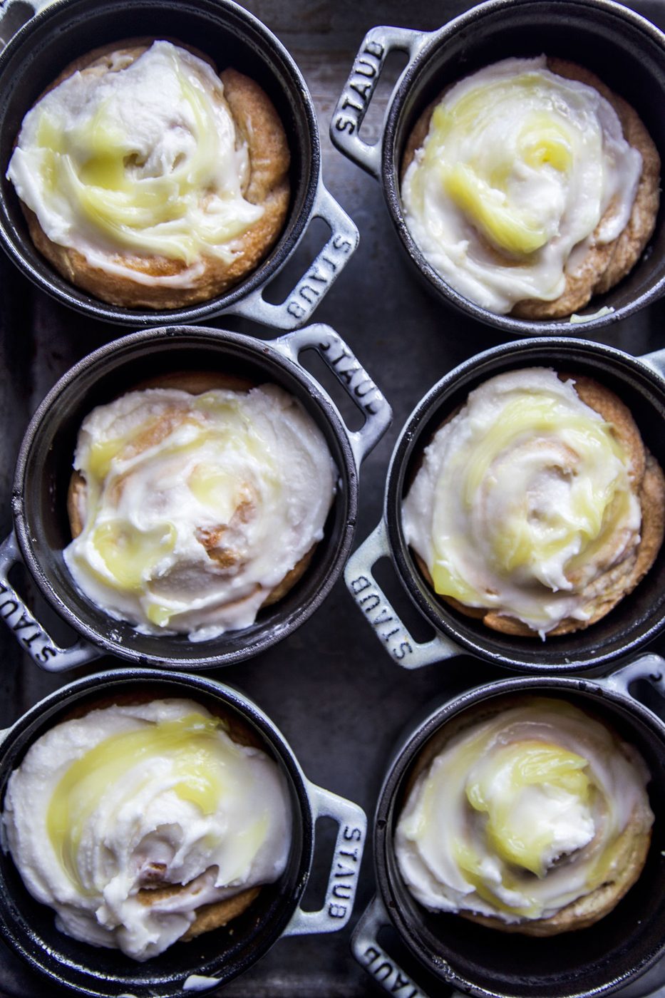 Lemon-Infused Mini Skillet Cinnamon Rolls