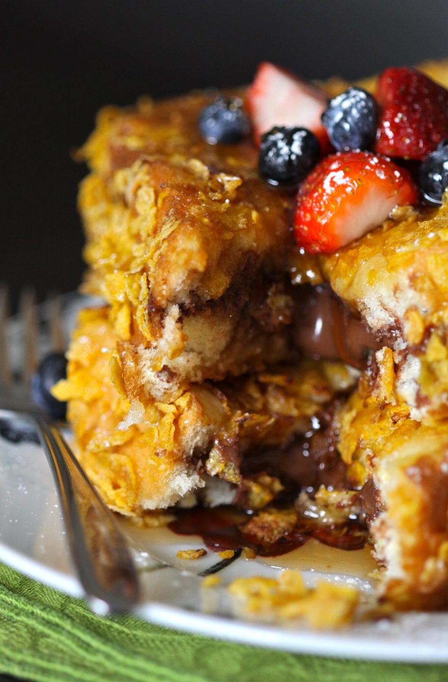 Nutella crunch french toast
