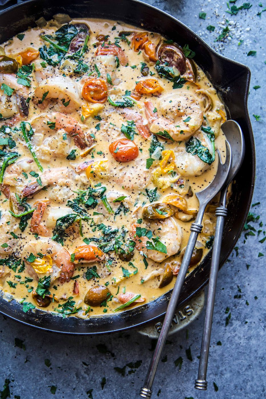 one skillet tuscan shirmp