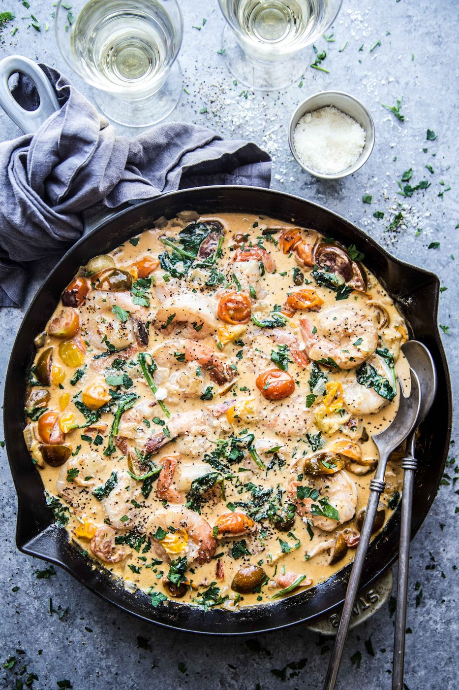one skillet tuscan shirmp One-Skillet Tuscan Shrimp
