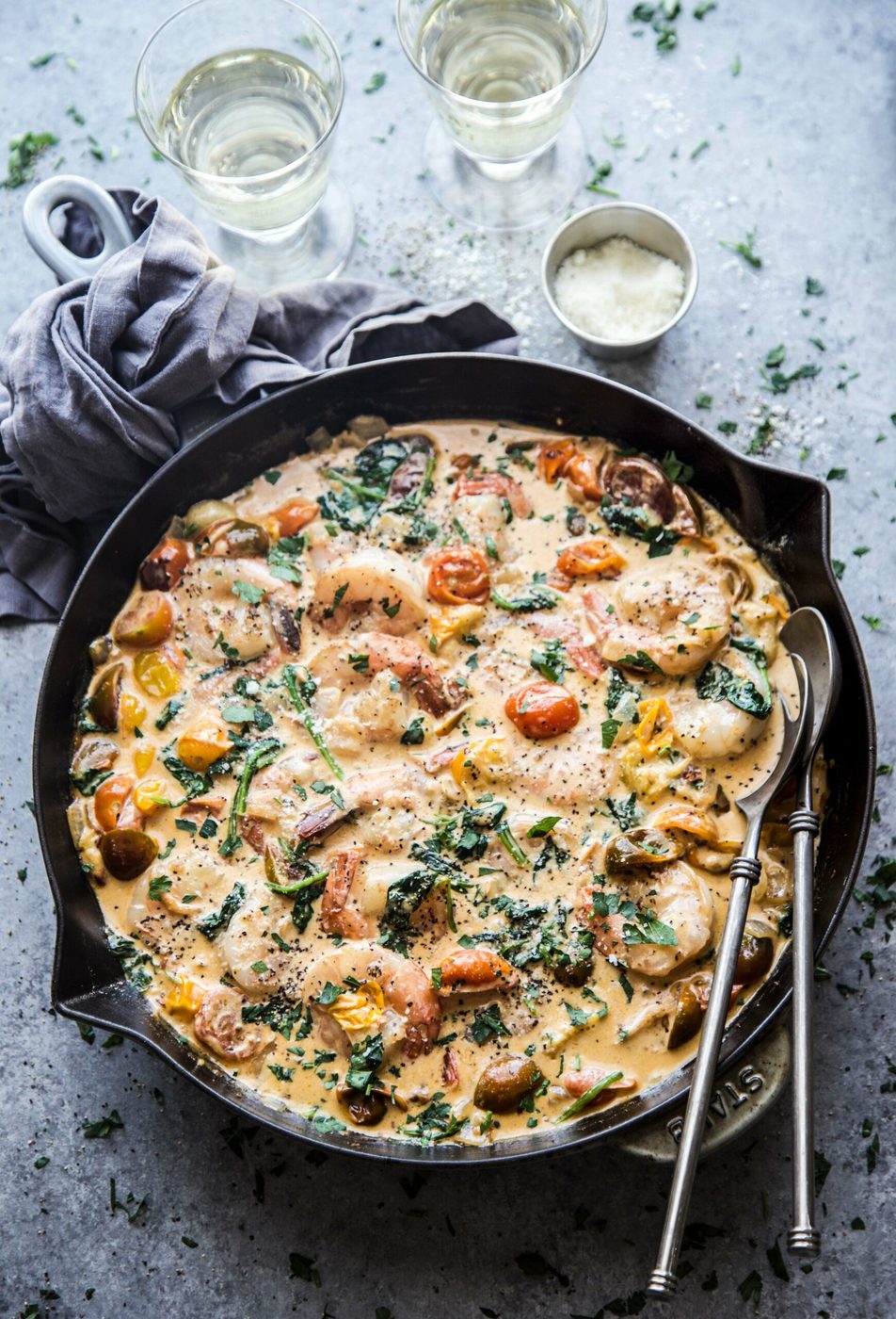 One-Skillet Tuscan Shrimp