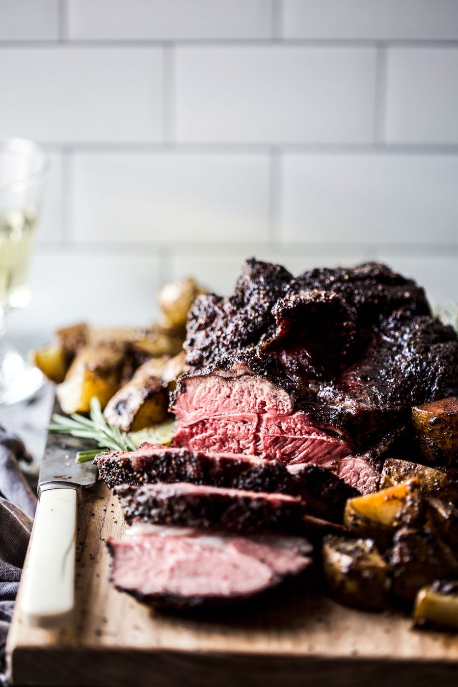 Coffee Crust on oven Roasted Boneless Lamb Leg Roast