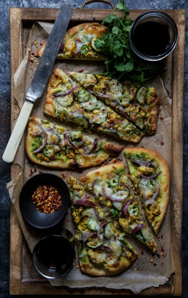 Indian Spiced Turkey Pizza