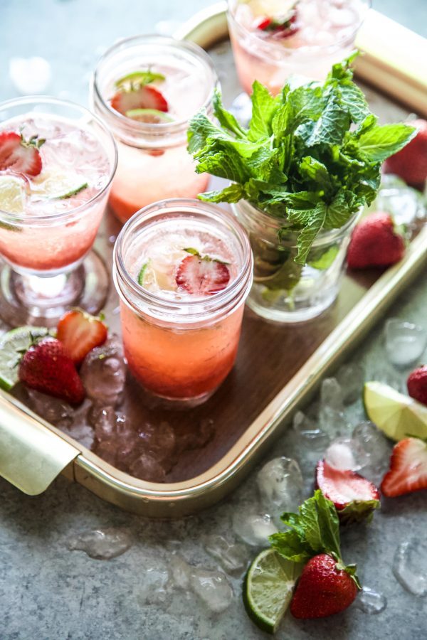 Strawberry Gin and Tonic Over 29 Simple St. Patrick's Day Recipes