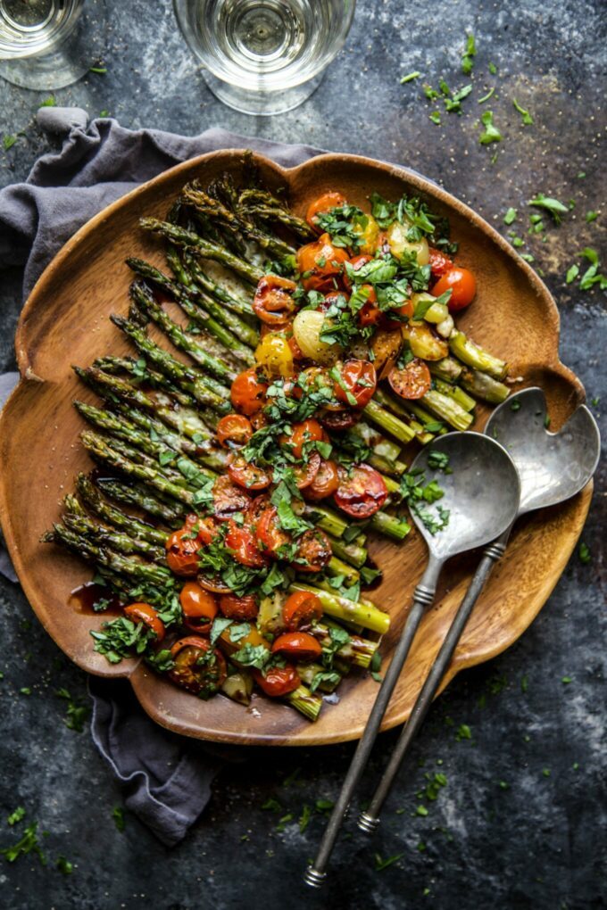 roasted caprese asparagus Over 33 Popular Easter Recipes to Cook