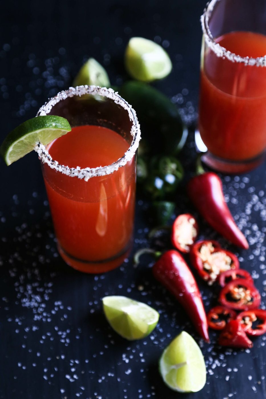 Spicy kimchi micheladas