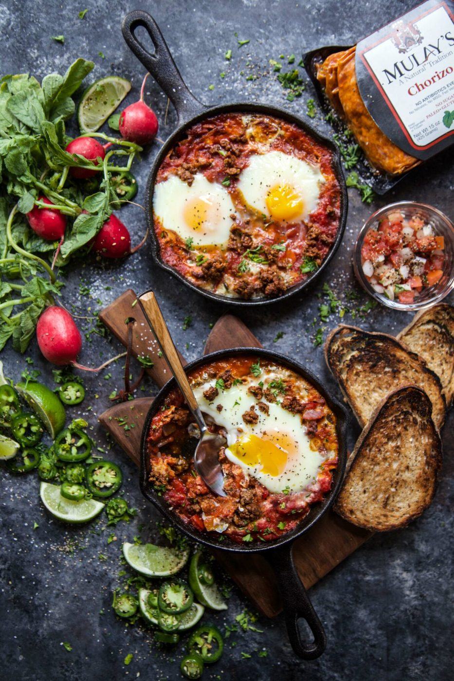 Paleo Fiery Baked Eggs with Chorizo