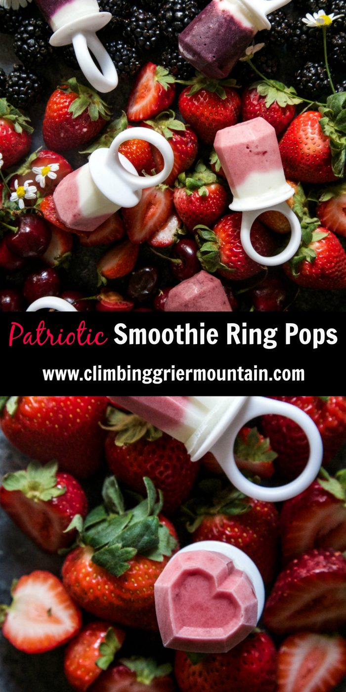 Patriotic Smoothie Ring Pops