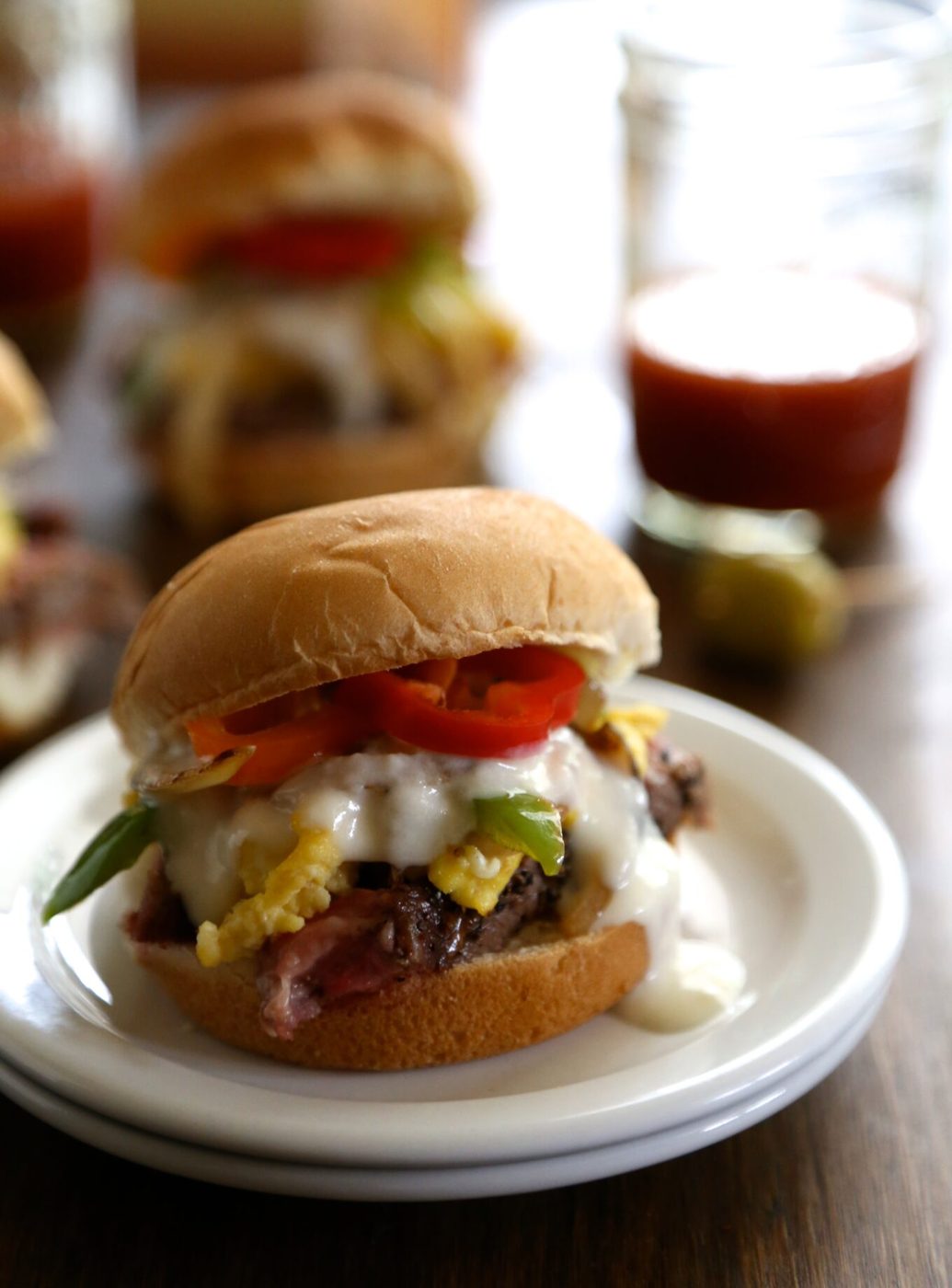 philly cheesesteak breakfast sliders www.climbinggriermountain.com