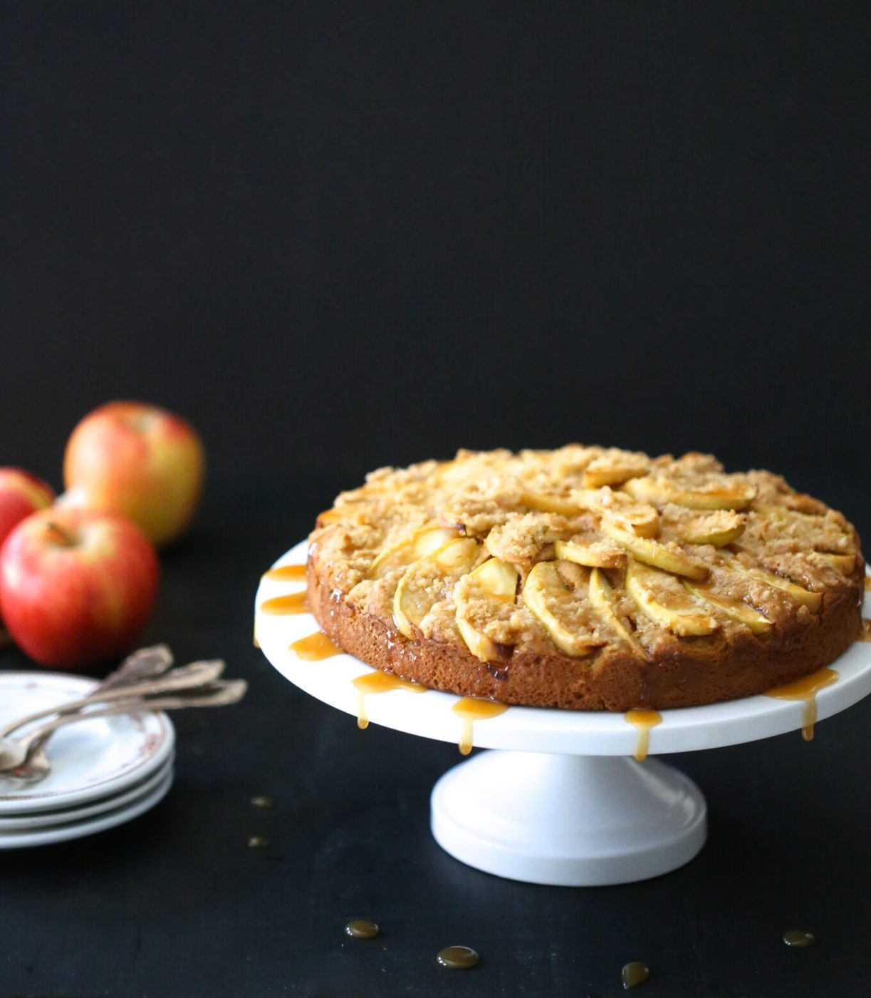 pumpkin apple cake with caramel sauce www.climbinggriermountain.com II