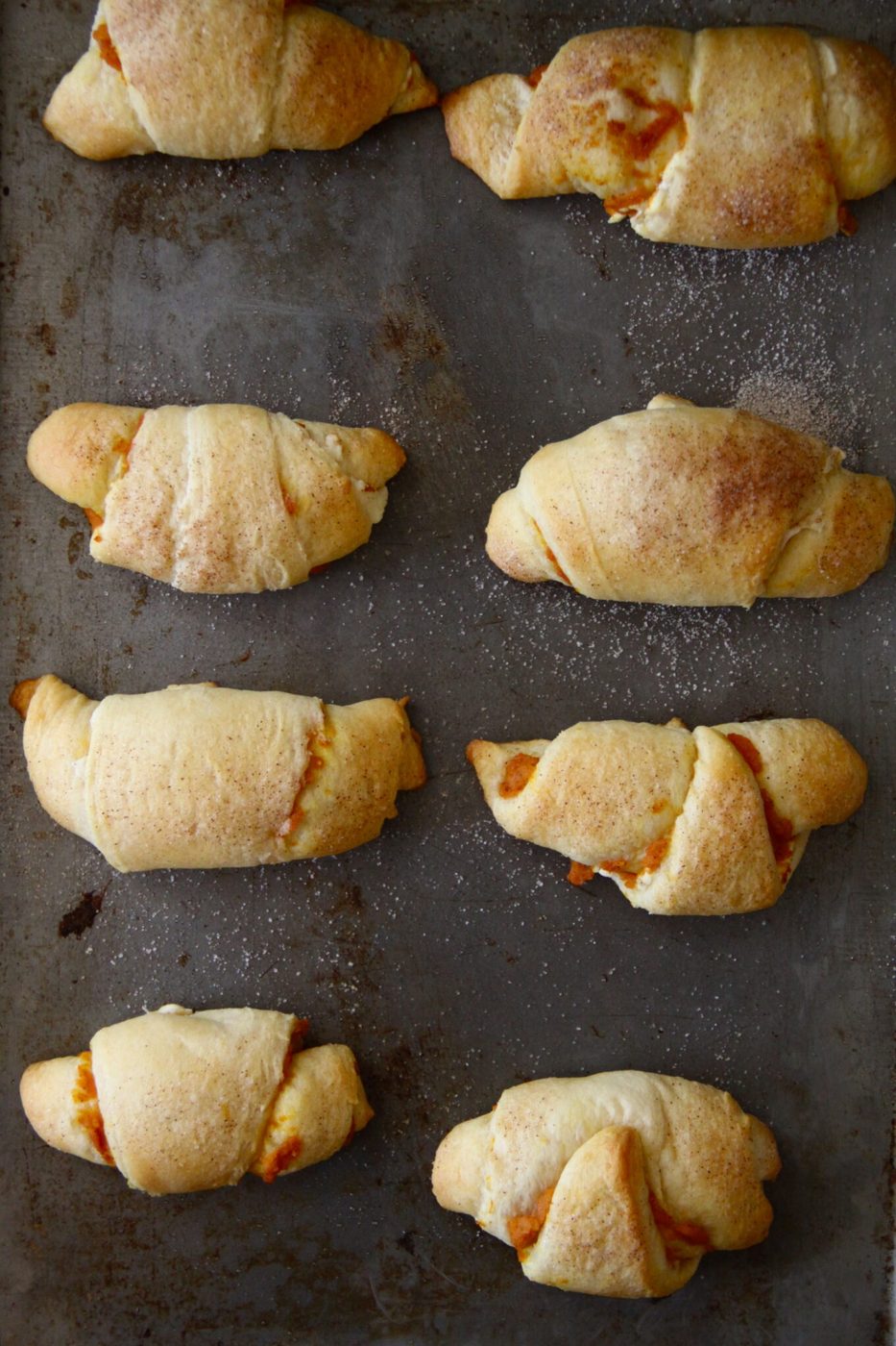 pumpkin crescents with cinnamon sugar www.climbinggriermountain.com