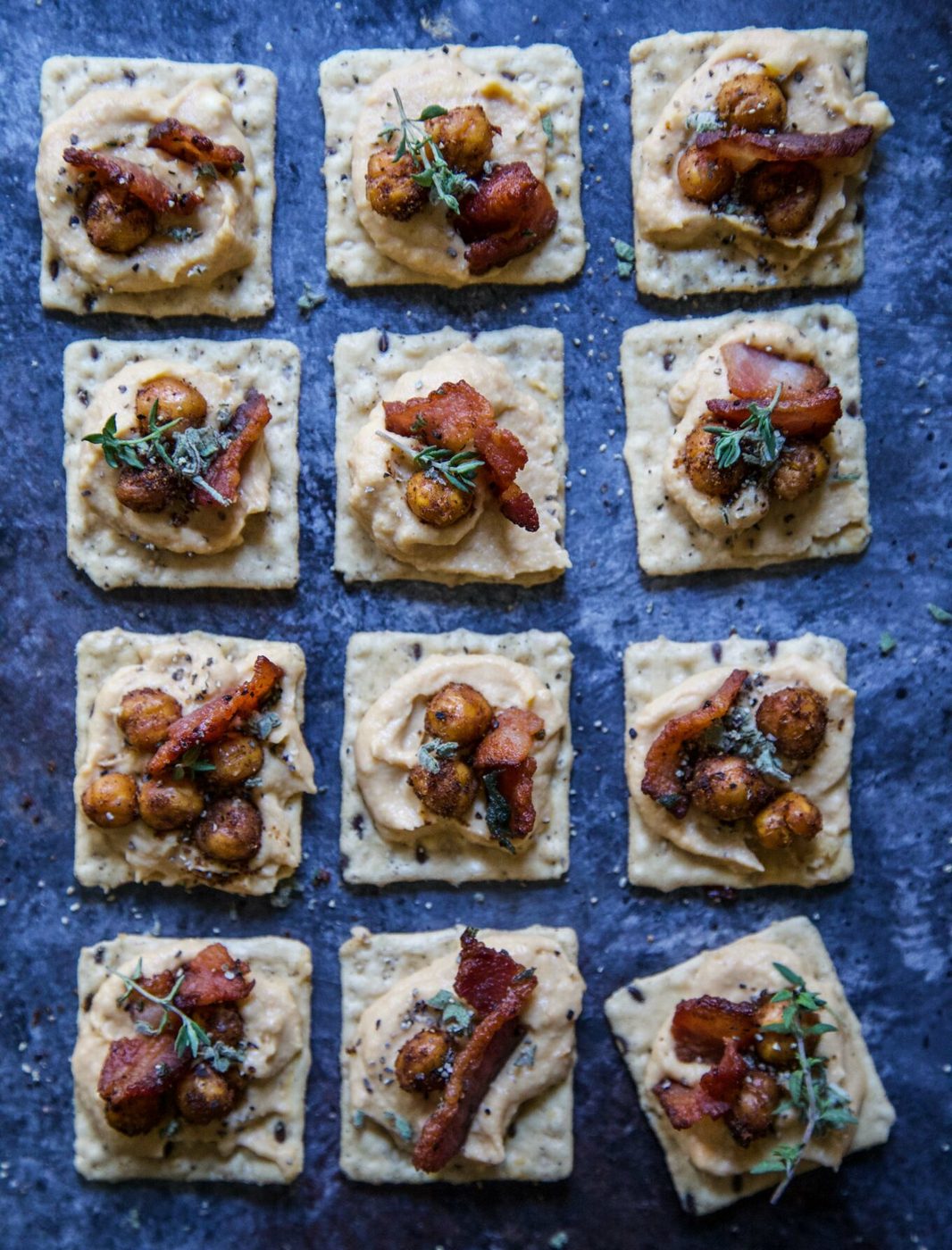 Pumpkin Hummus with Spiced Chickpeas