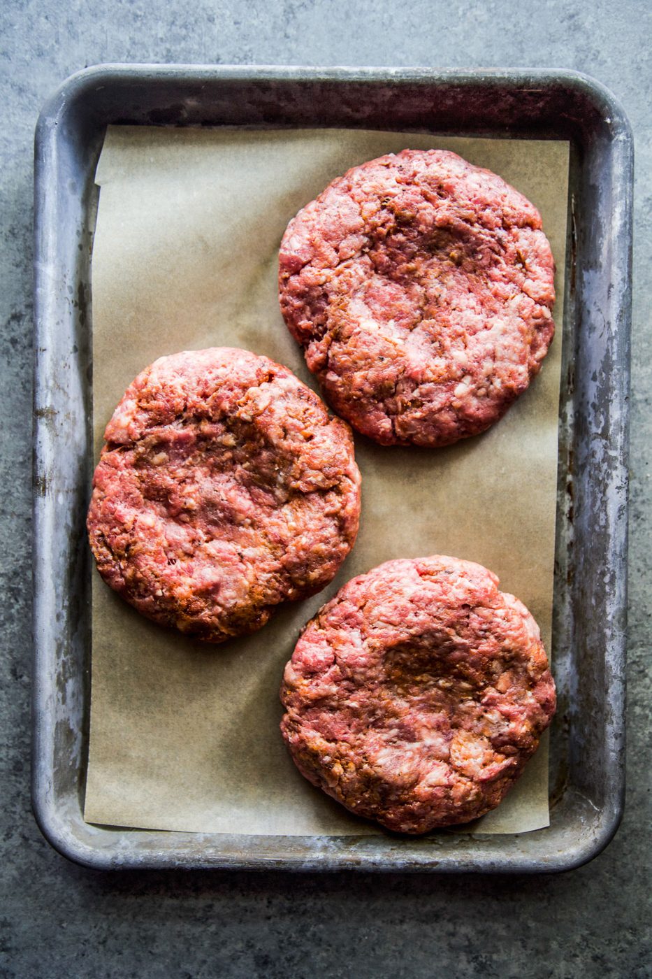 four proteins into patties