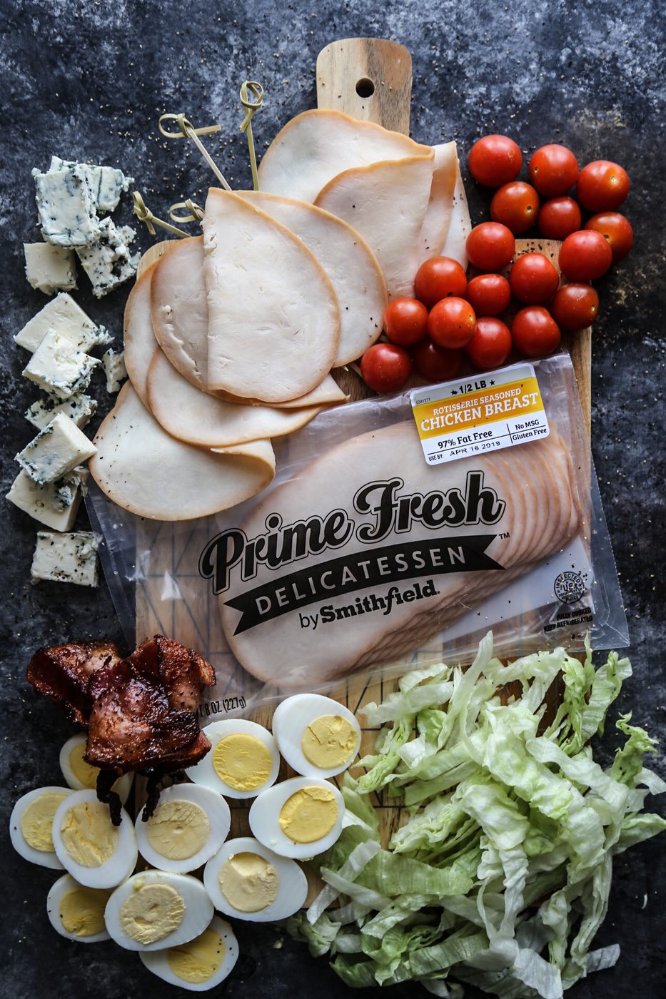Rotisserie Seasoned Chicken Breast Cobb Salad Skewers