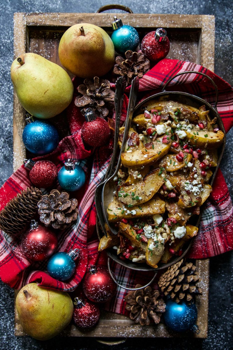 Sauteed Pears, finished with Bacon & Blue Cheese + GIVEAWAY!