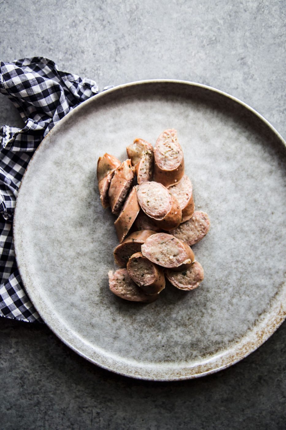 amylu sausage on plate