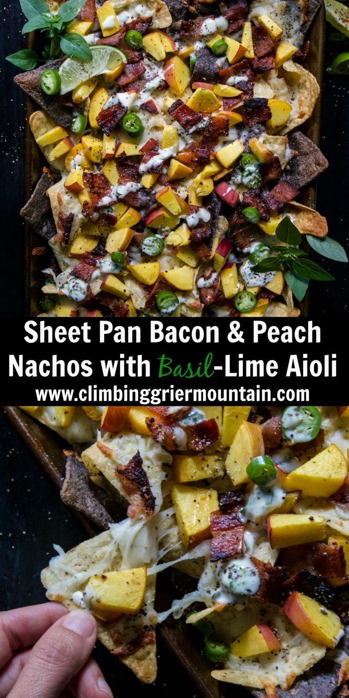 Sheet Pan Bacon And Peach Nachos