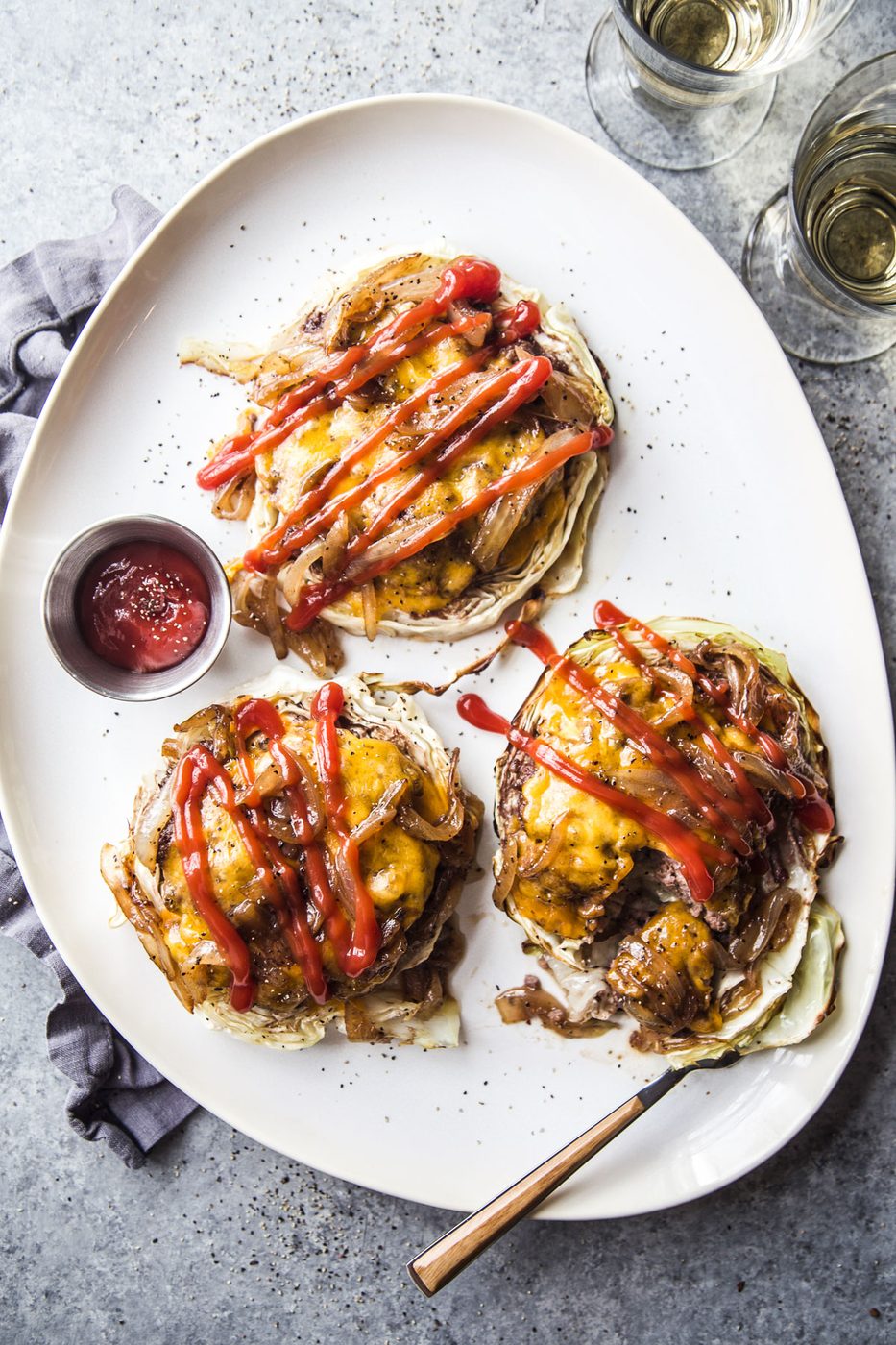 Sheet Pan Cabbage Burgers