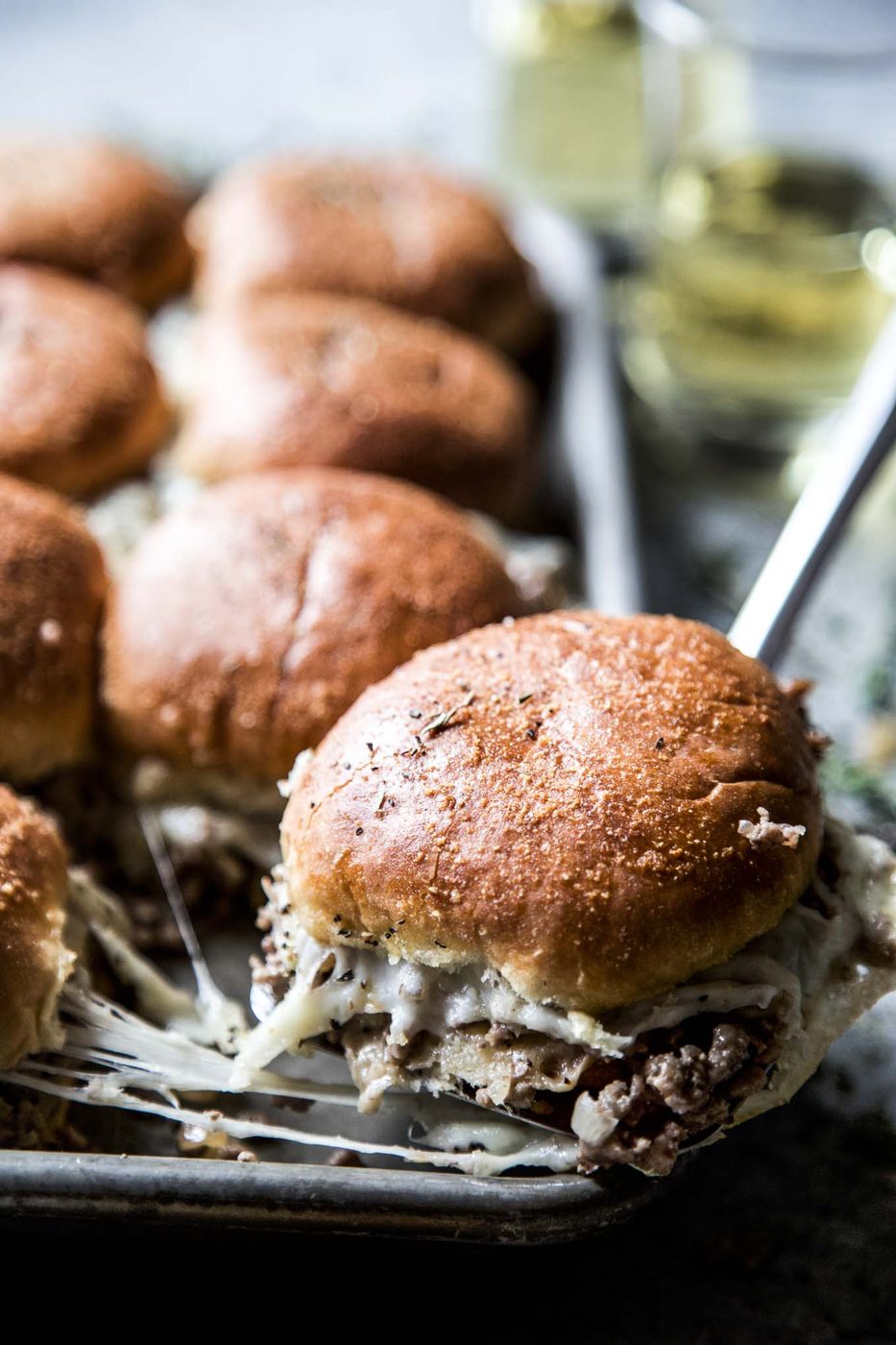sheet pan french onion beef sliders