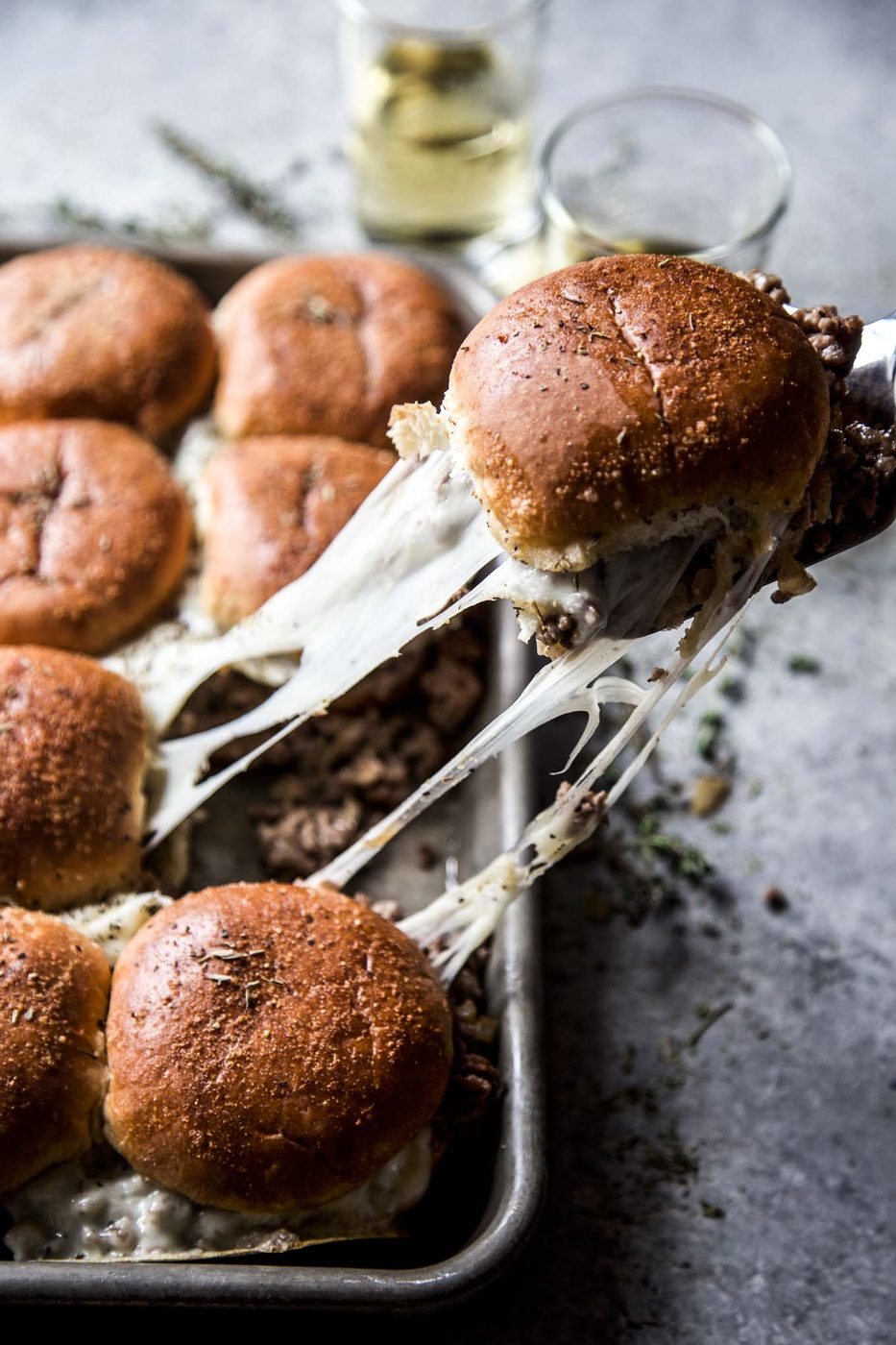 Sheet Pan French Onion Beef Sliders