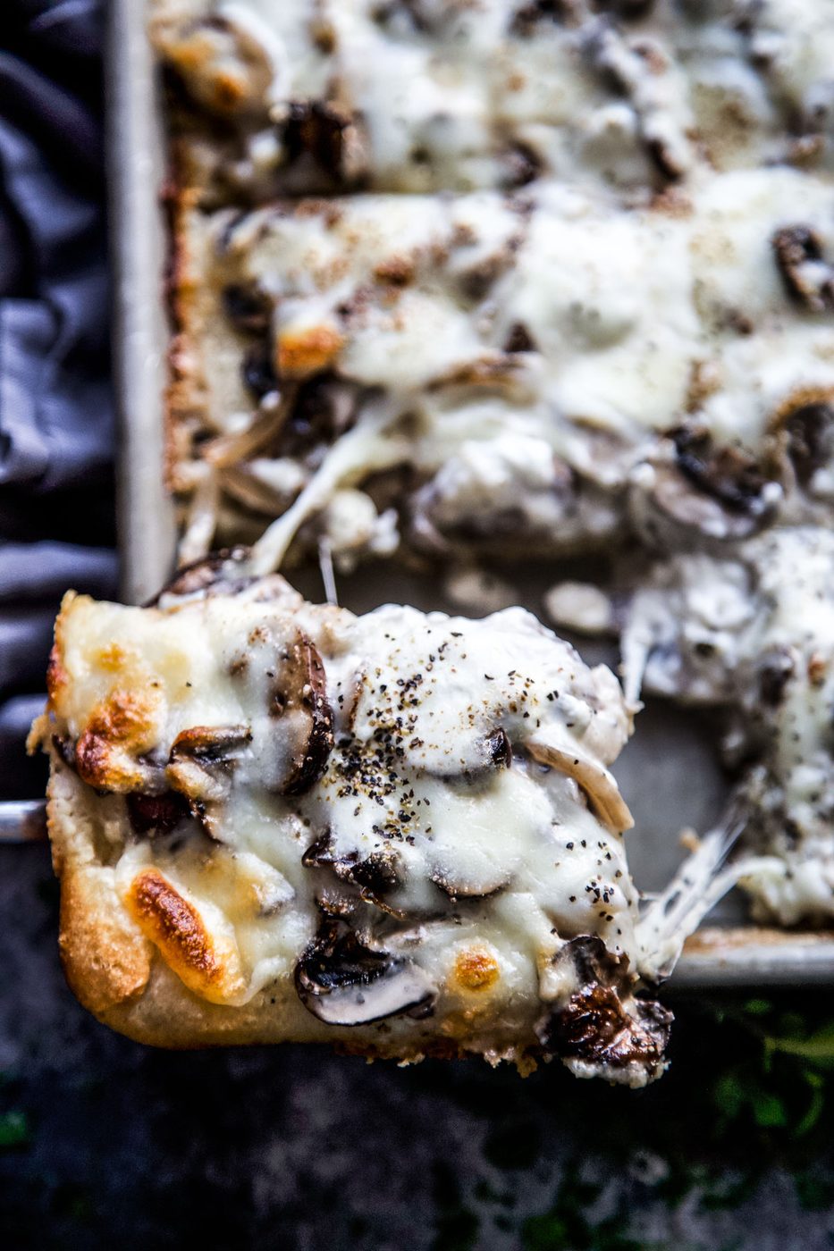 Sheet Pan Mushroom & Burrata Pizza