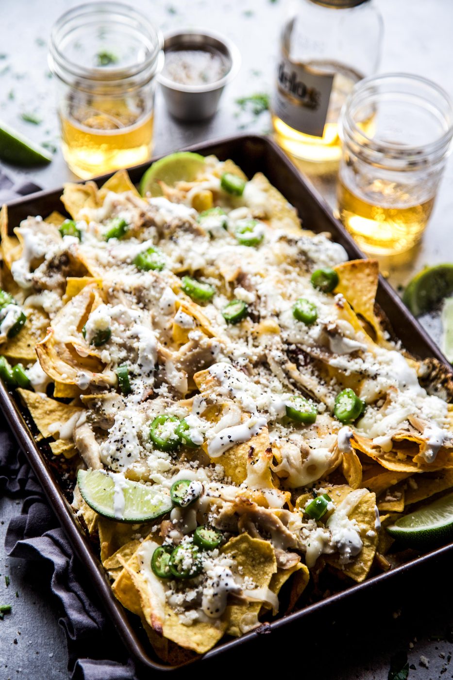 Sheet Pan Verde Chicken Nachos www.climbinggriermountian.com