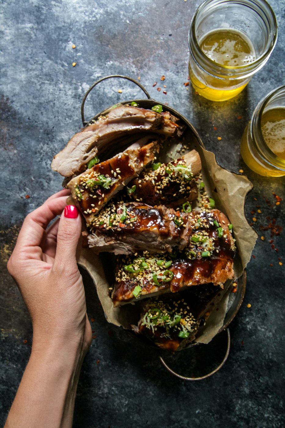 Slow Cooker Asian-Style Ribs with Sesame-Citrus Sprinkle