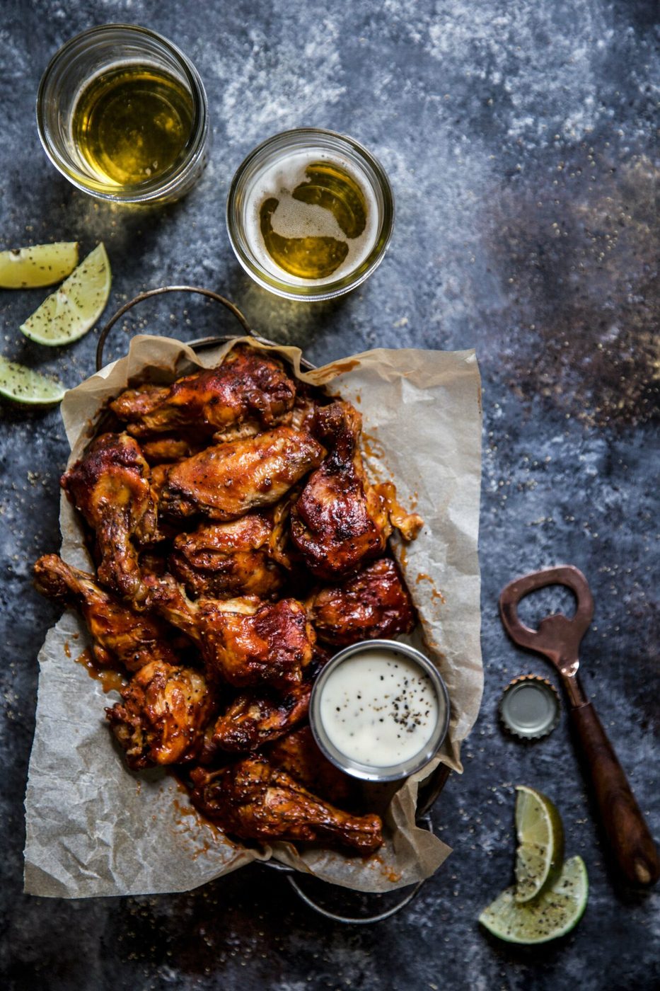 Slow Cooker Chipotle Bourbon Chicken Wings