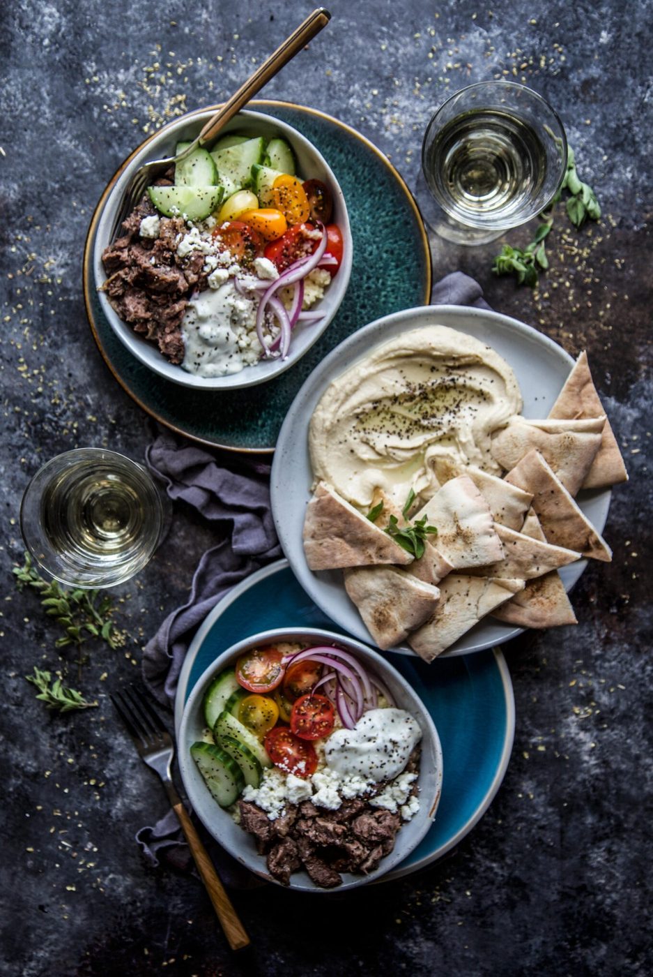 Slow Cooker Greek Gyro Bowls
