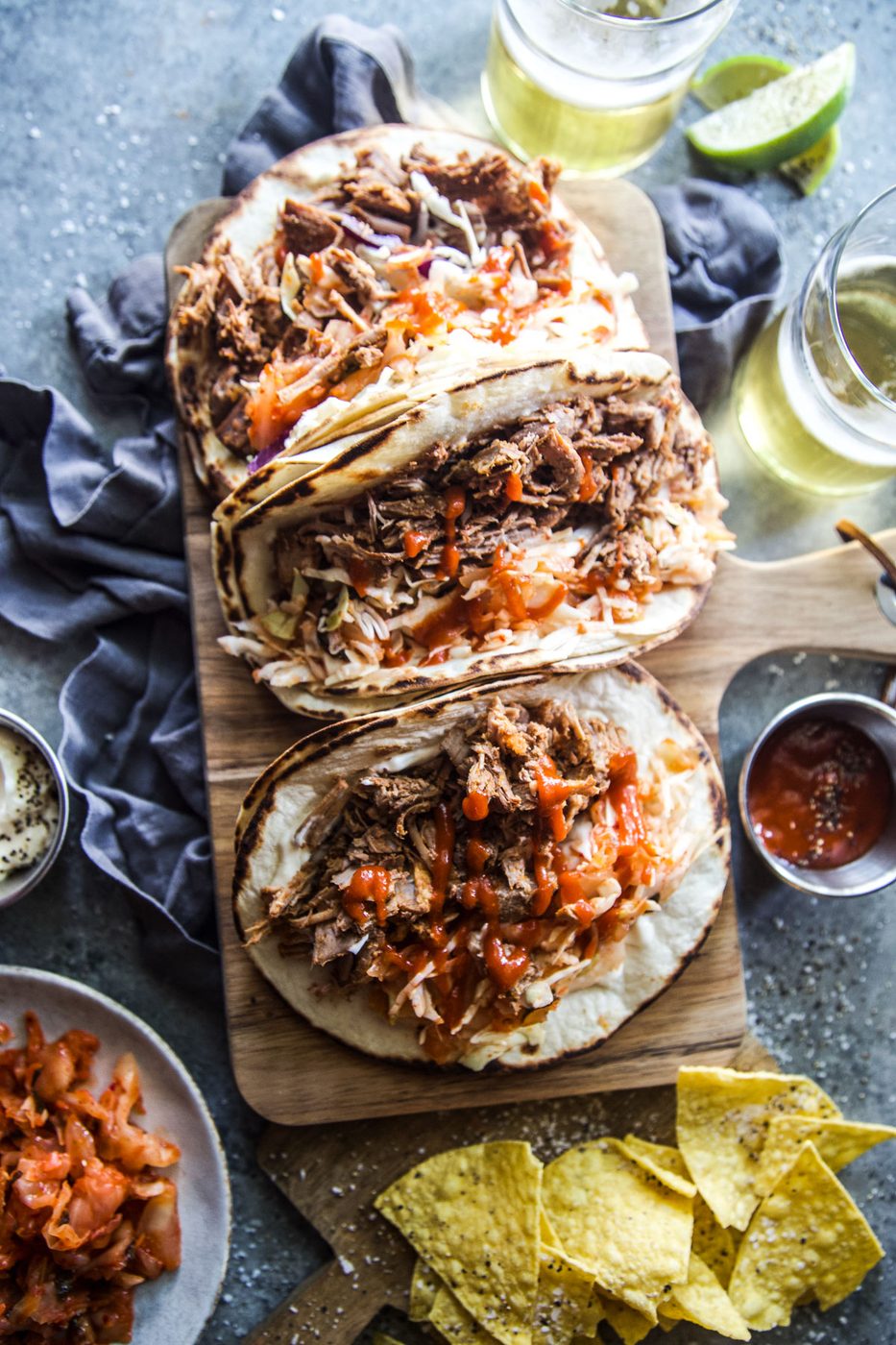 Slow Cooker Korean-Inspired American Lamb Shoulder Tacos
