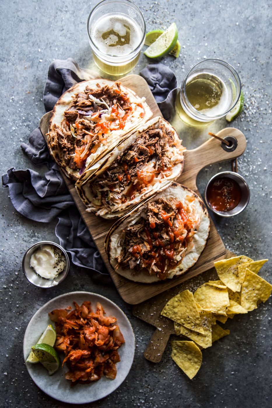 Slow Cooker Korean-Inspired American Lamb Shoulder Tacos