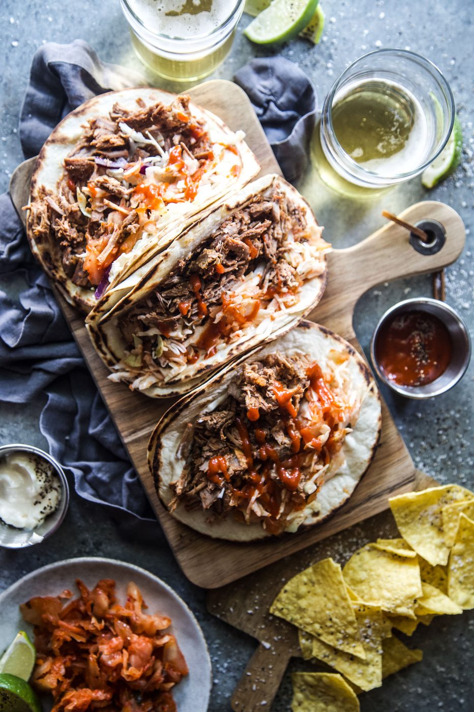 Slow Cooker Korean-Inspired American Lamb Shoulder Tacos