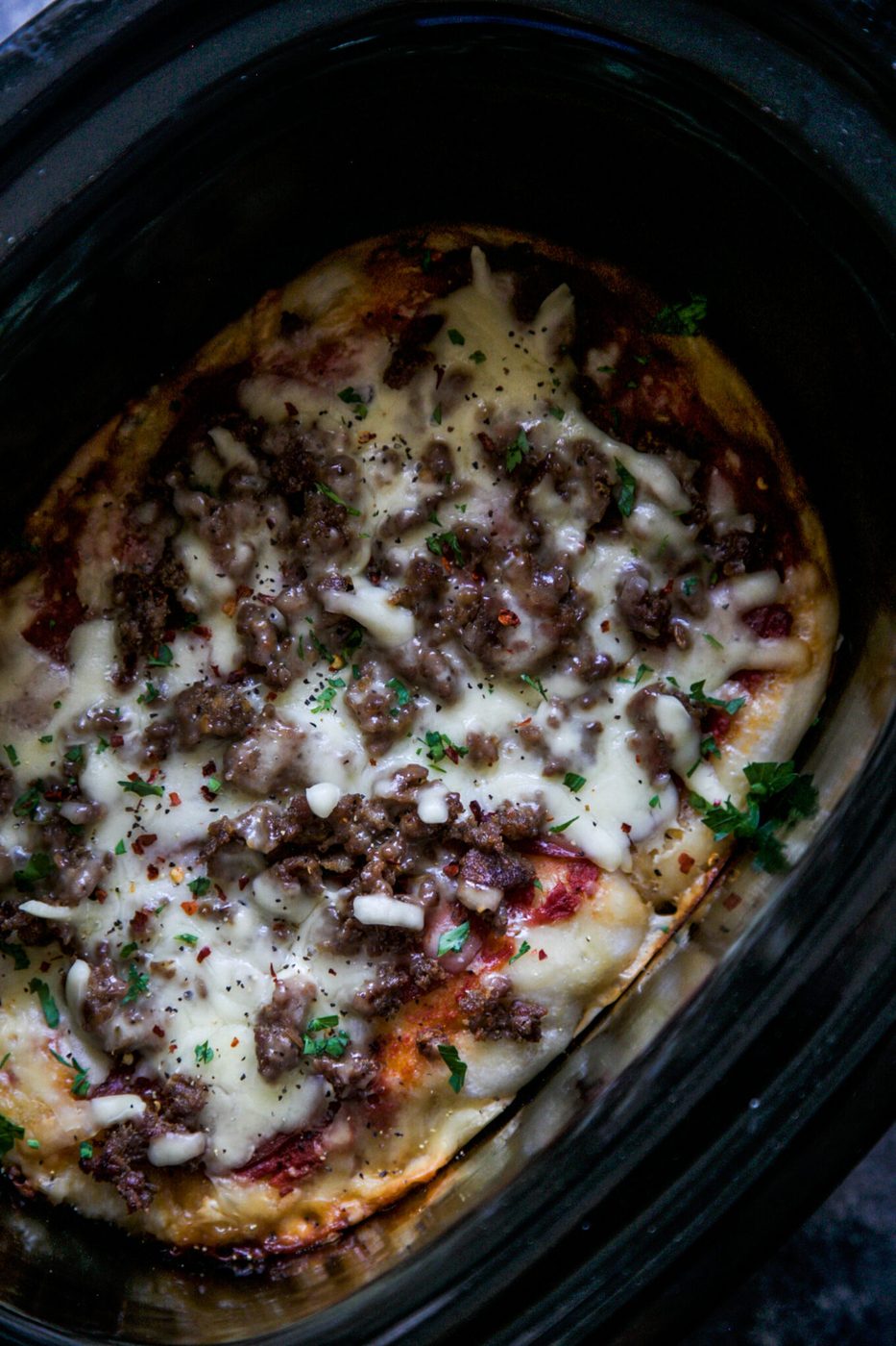 Slow Cooker Meat Lovers Pizza