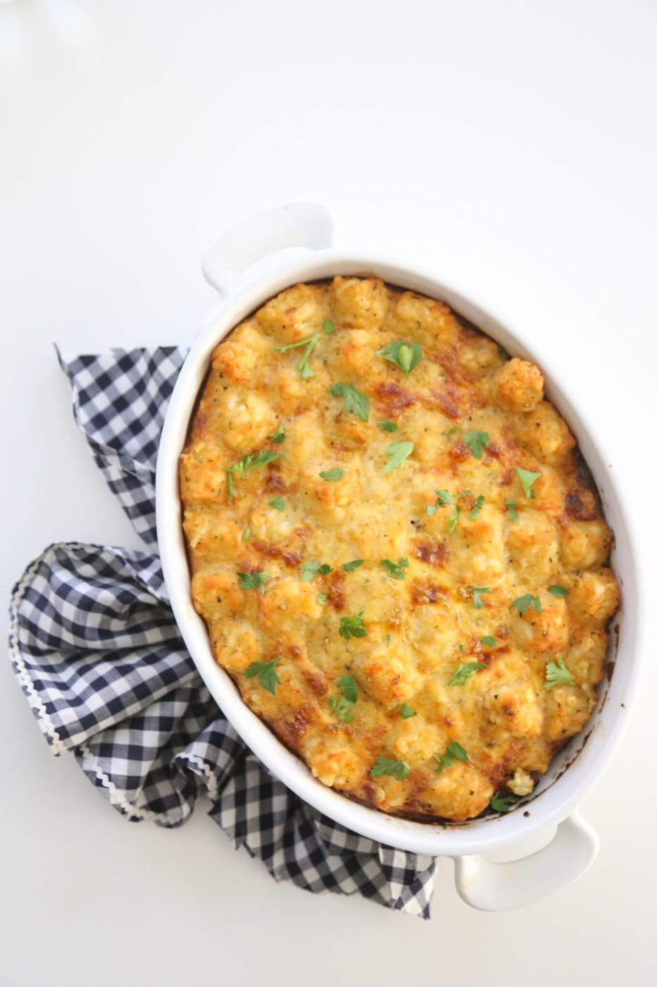 Smoked Sausage and Spinach Tater Tot Breakfast Bake www.climbinggriermountain.com I