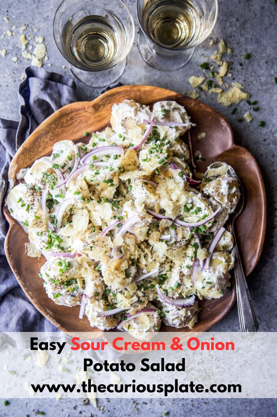 simple sour cream and onion potato salad