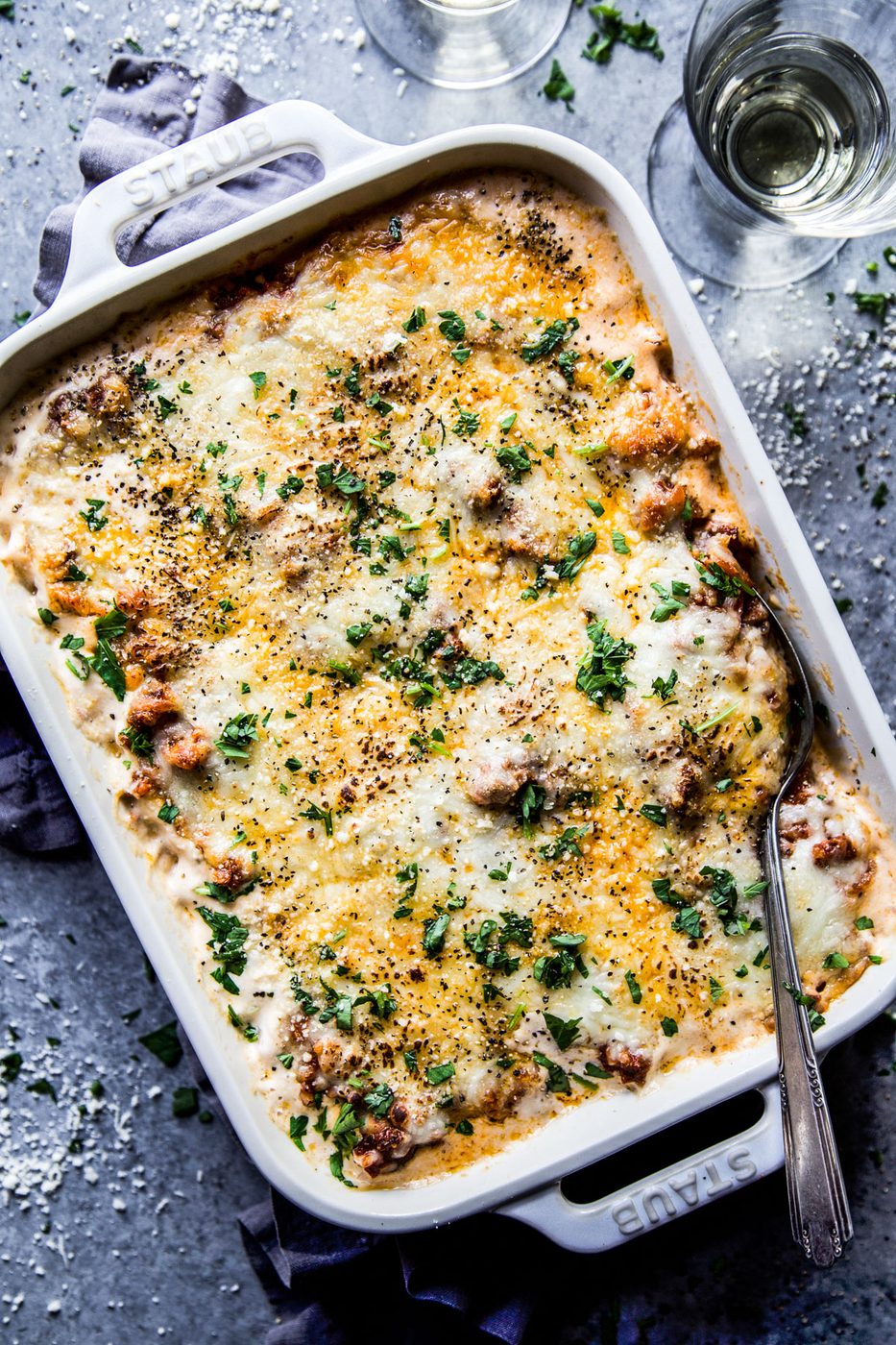 spaghetti alfredo casserole