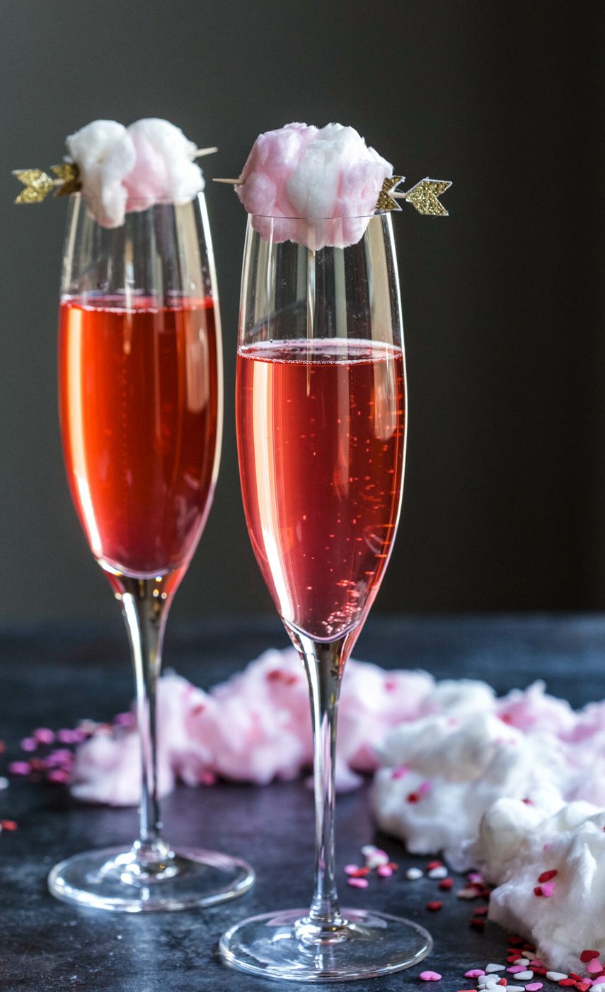 Champagne Cotton Candy on sparkling Pink Limeade