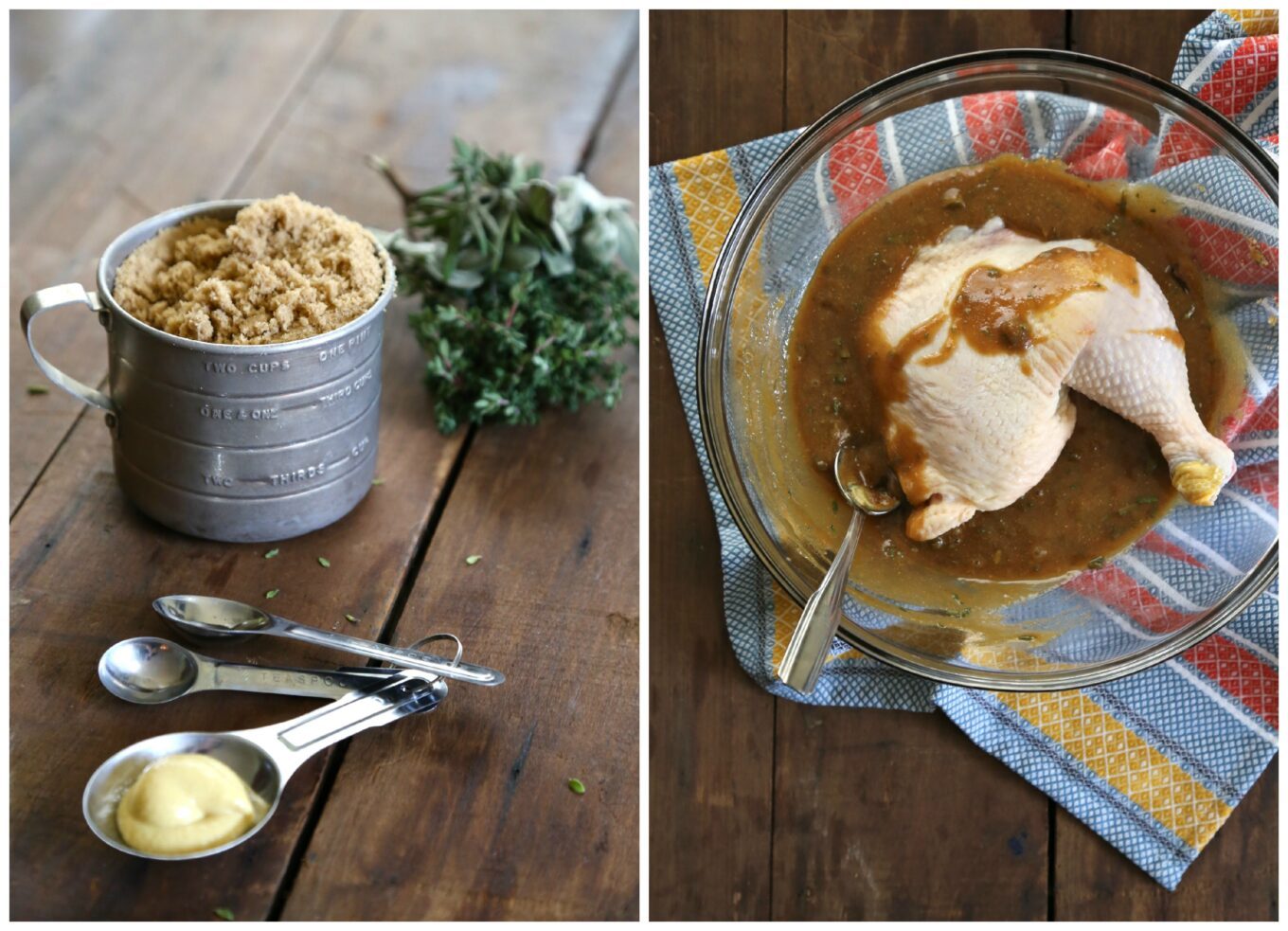 spiced chicken leg quarters with brown sugar & rosemary www.climbinggriermountain.com