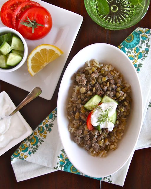 Spiced lamb & lentil salad for salad week