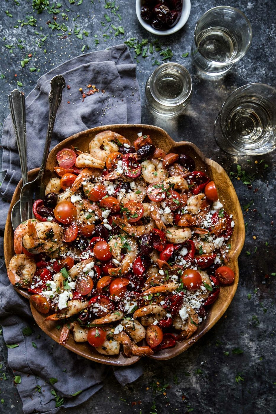 Fennel and Feta on spicy Shrimp