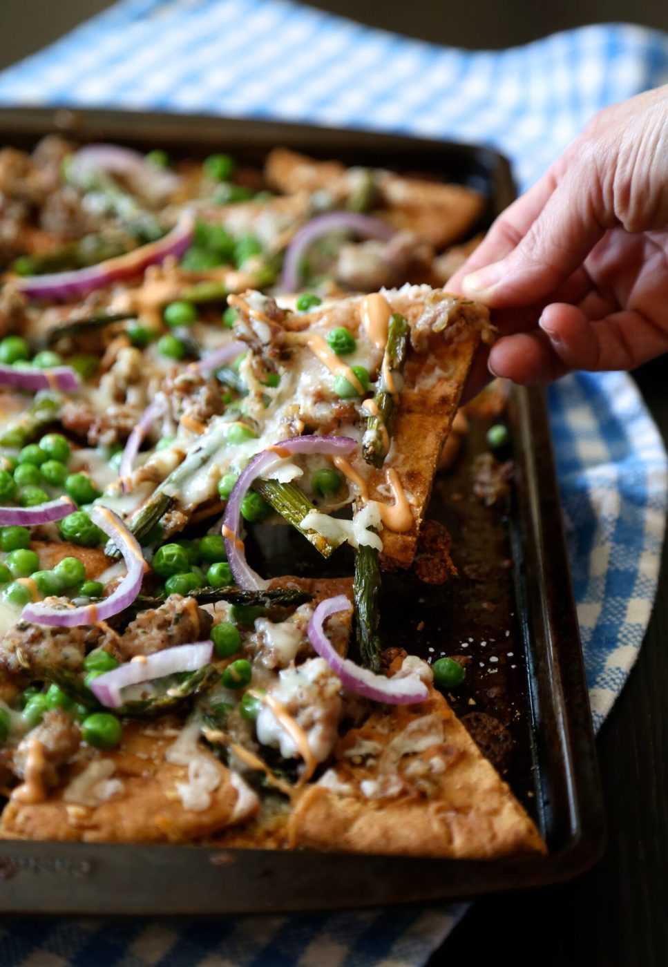 Spring Naan Nachos with Smoky Chipotle Dressing www.climbinggriermountain.com
