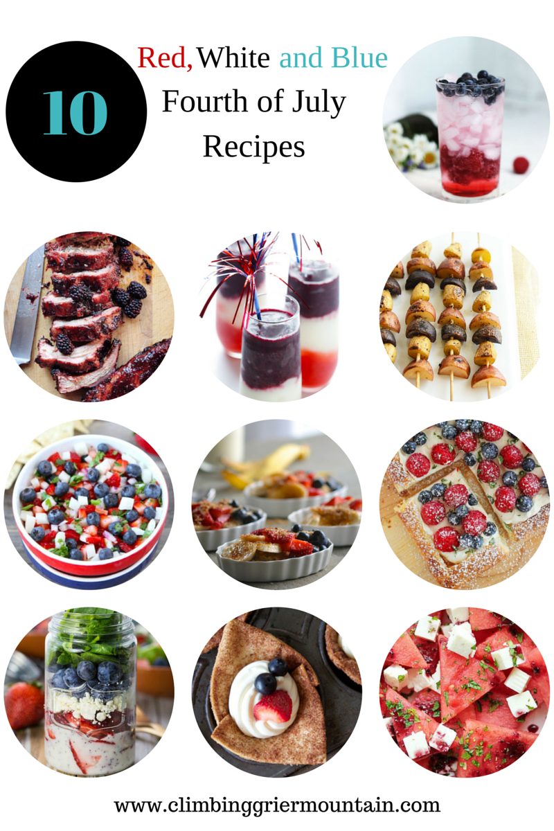 Ten red white and blue fourth of july recipes