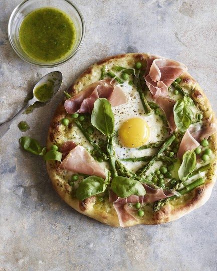 Pea-Prosciutto-Spring-Pizza-with-an-Egg