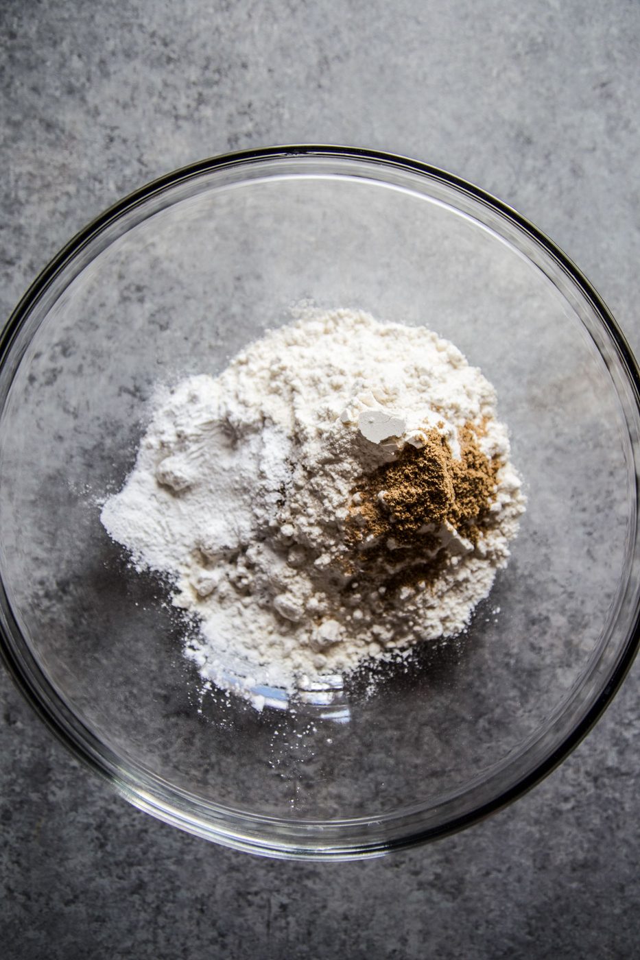 dry ingredients in a bowl used to make dumplings