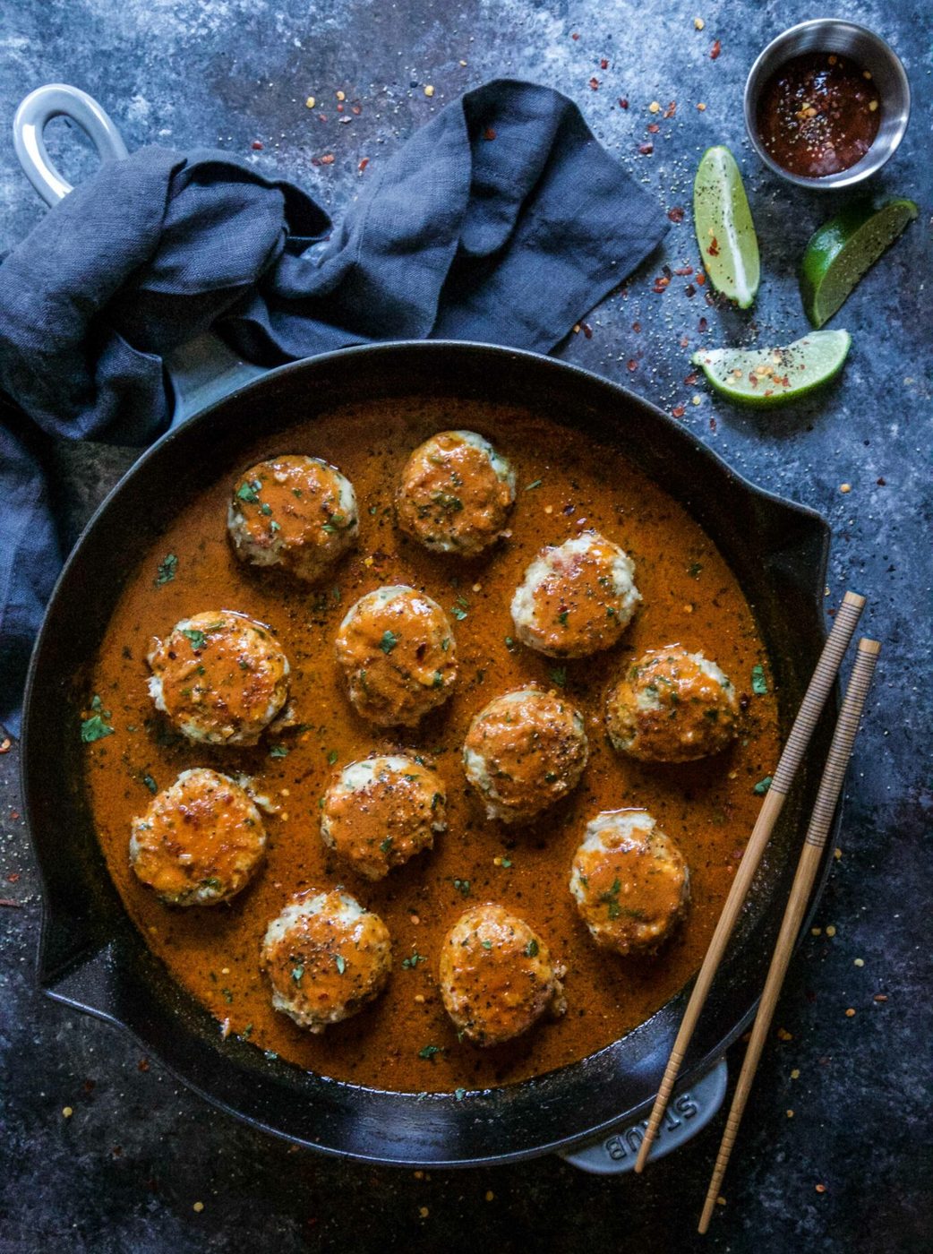Thai Red Curry Chicken Meatballs