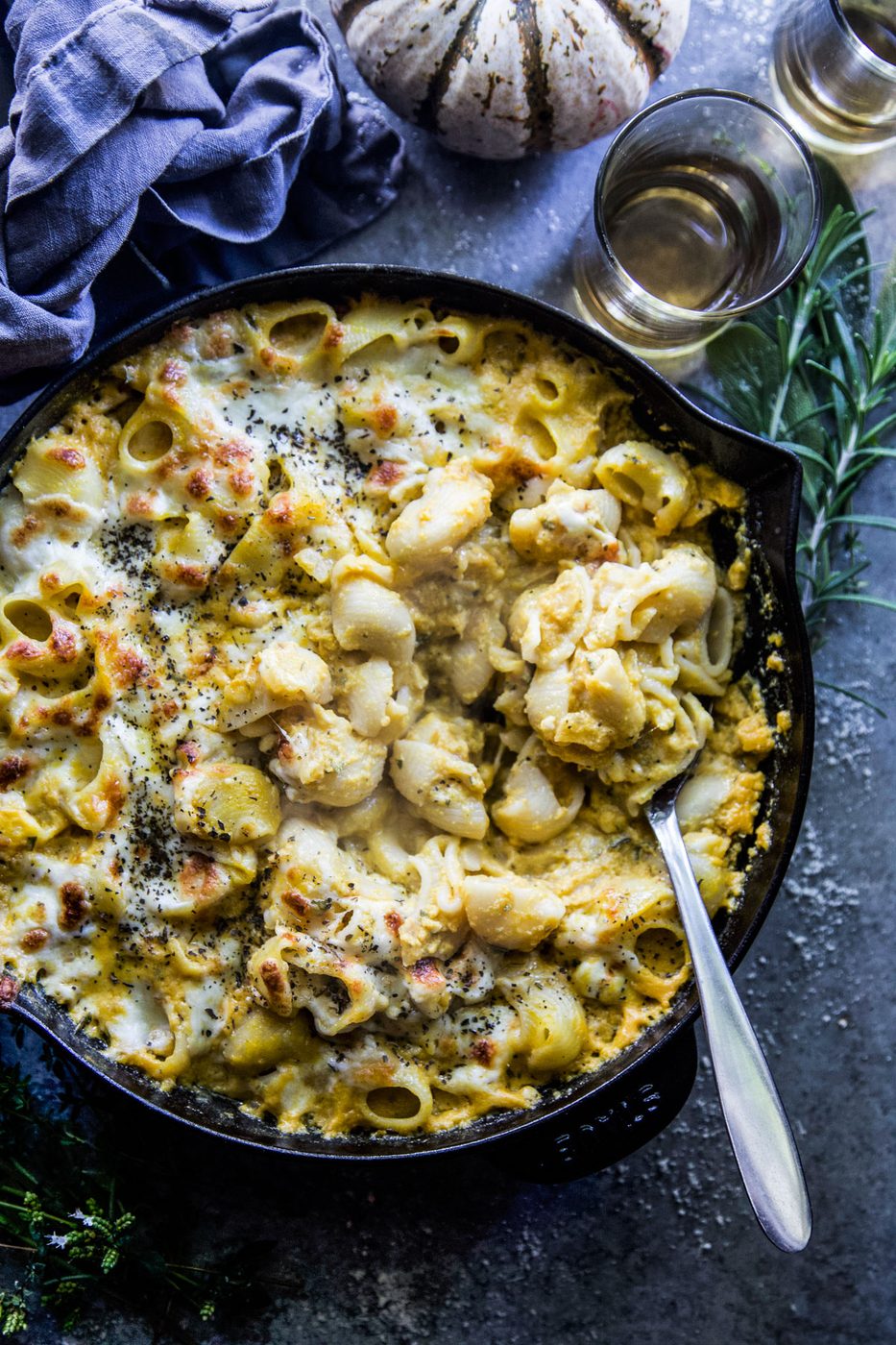 Three Cheese Pumpkin Pasta Bake