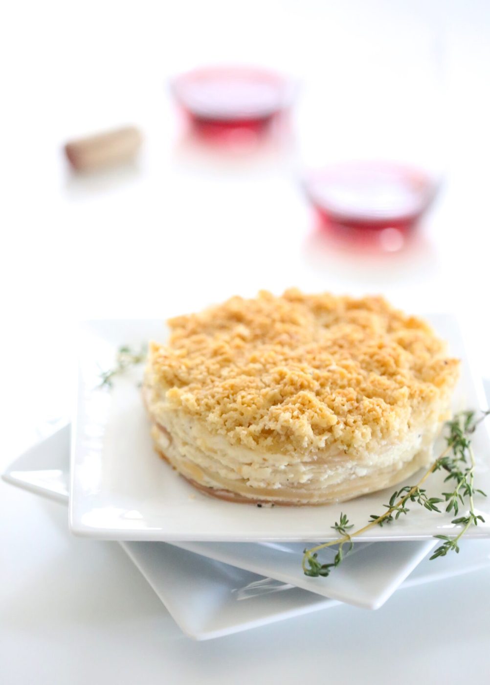 Turnip gratin, finished with parmesan truffle crumb topping