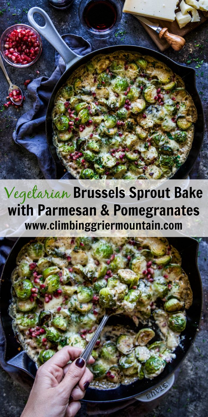 Vegetarian Brussels Sprout Bake with Parmesan