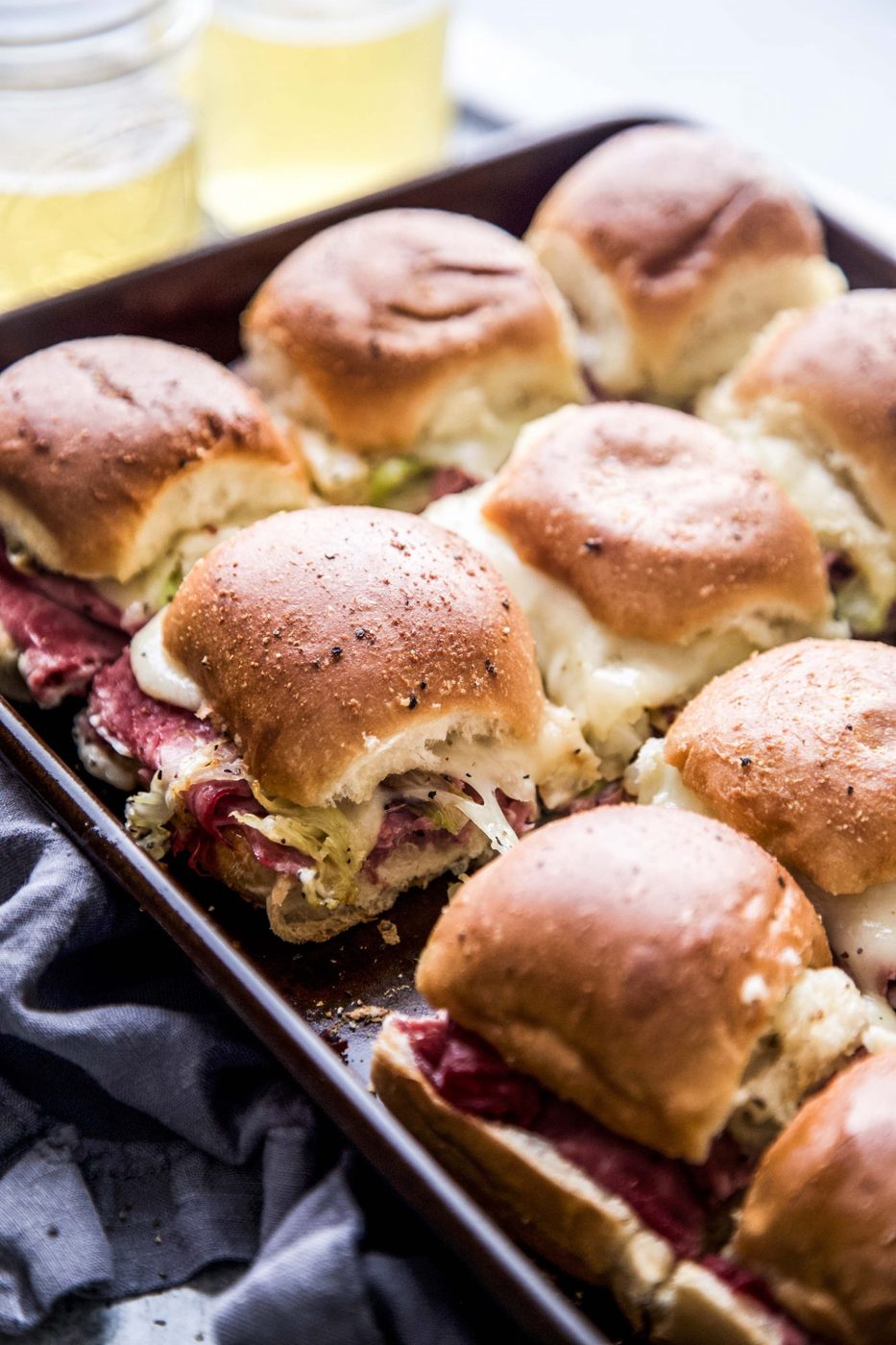 sheet pan corned beef sliders