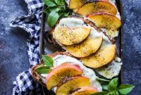 Sweet and Savory Grilled Peach Blue Cheese Toast